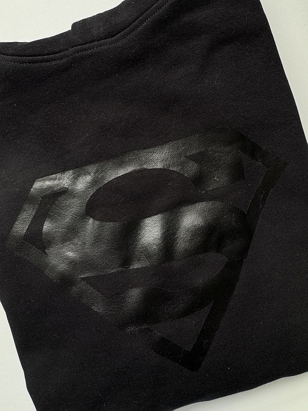 Bluza męska z kapturem czarna znak supermana rozmiar L