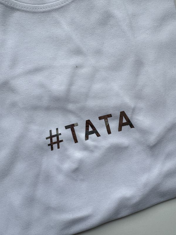 Koszulka biała męska tata rozmiar M