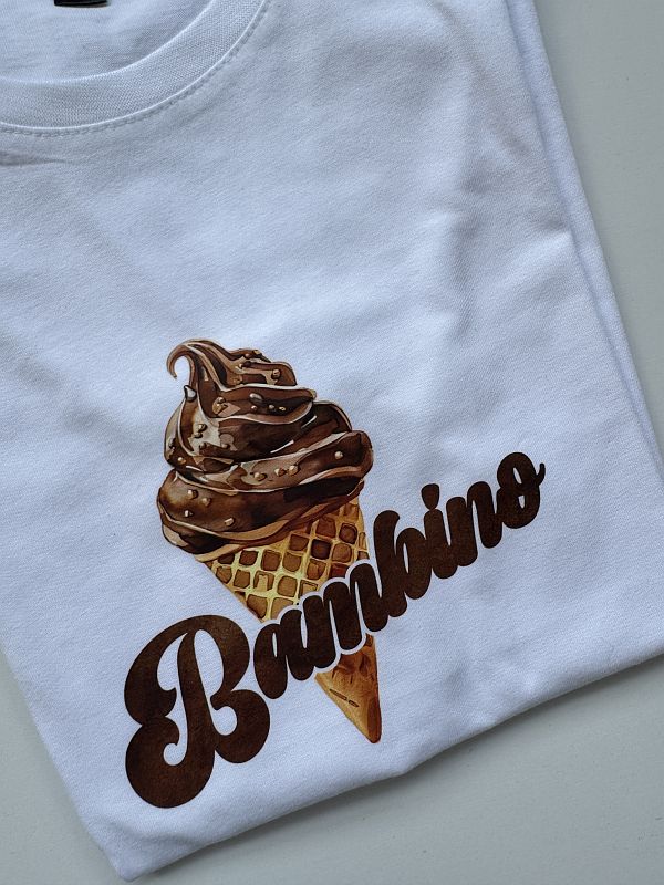 Koszulka biała z krótkim rękawem bambino rozmiar 140