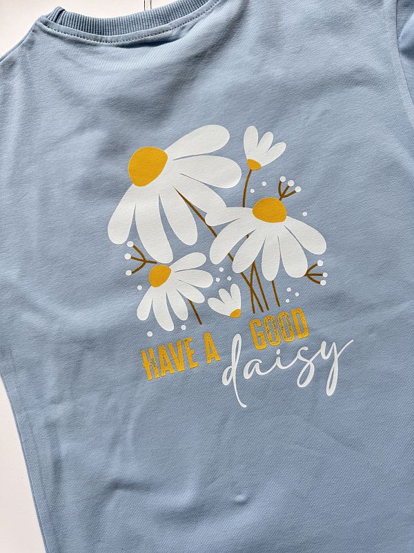 Koszulka błekitna z krótkim rękawem have a good daisy rozmiar 128