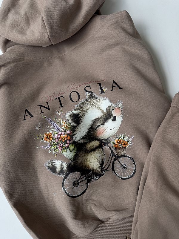 Kawowy komplet Antosia mała rozrabiara rozmiar 122