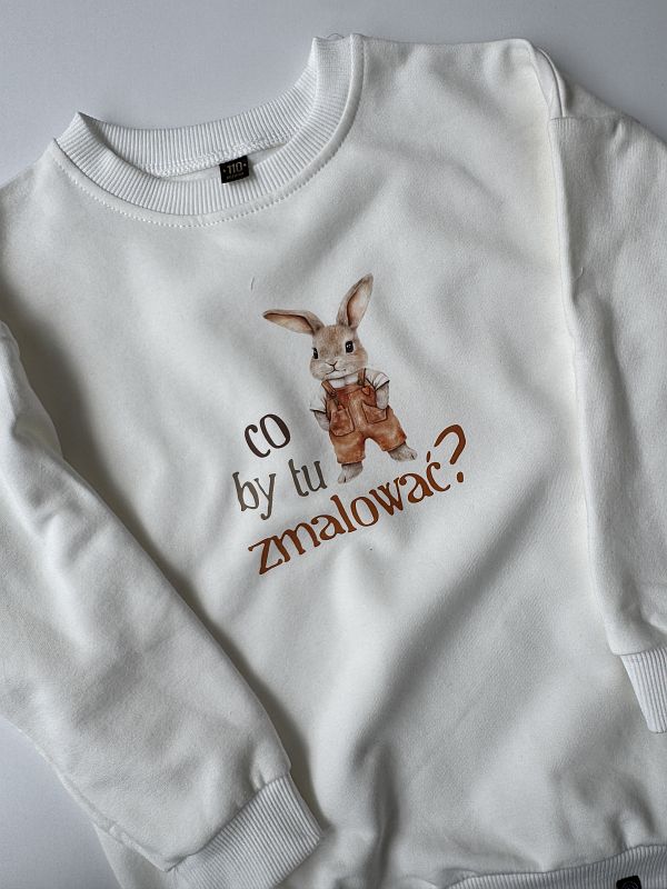 Bluza ecru co by tu zmalować rozmiar 110