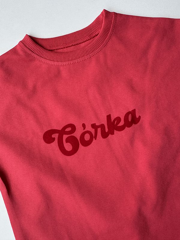 Koszulka koralowa z krótkim rękawem córka rozmiar 98