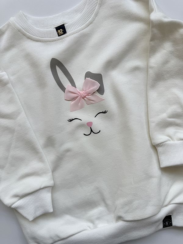 Bluza ecru buzia króliczka rozmiar 92