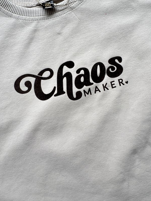 Koszulka beżowa z krótkim rękawem chaos maker rozmiar 86