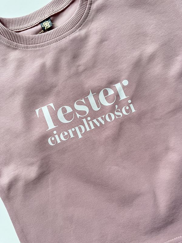 Koszulka różowa z krótkim rękawem tester cierpliwości rozmiar 86