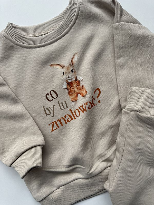 Beżowy komplet co by tu zmalować rozmiar 80