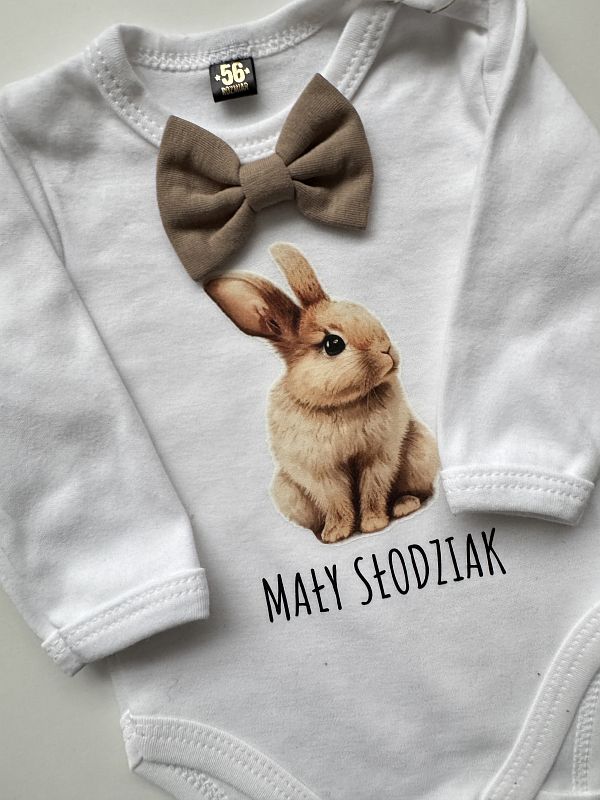 Body białe z długim rękawem mały słodziak rozmiar 56