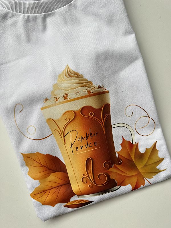 Koszulka damska biała pumpkin spice rozmiar M