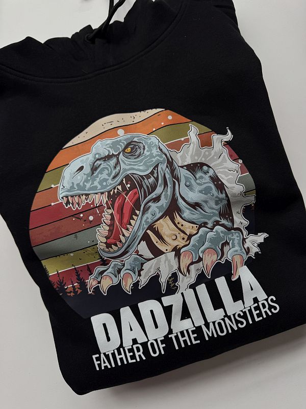 Bluza męska z kapturem czarna dadzilla rozmiar XXL