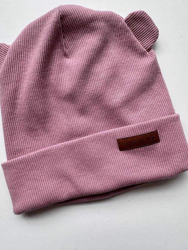 Czapka różowa z naszywką fabryka rozmiar 18m-3lata