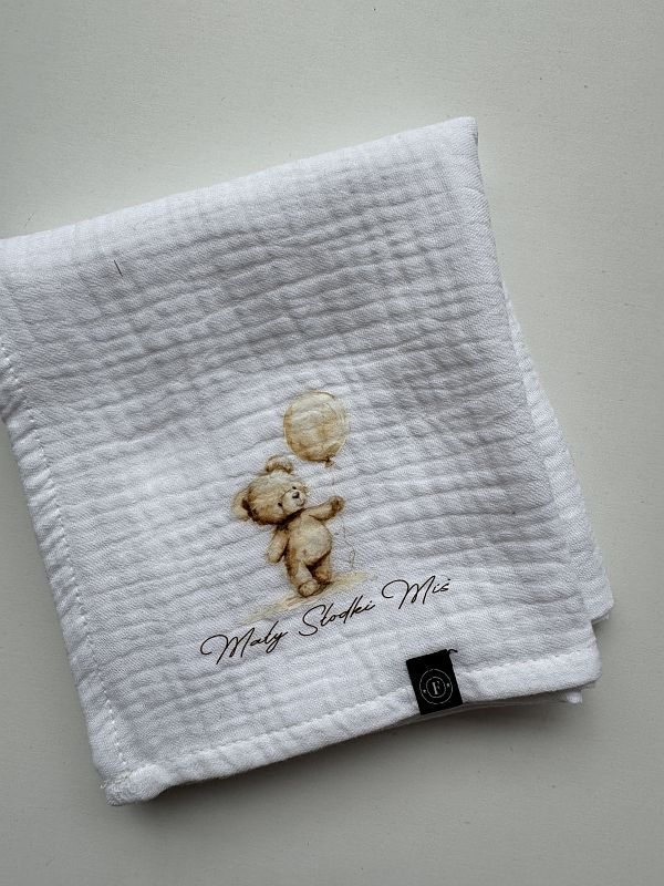 Pieluszka muślinowa mały słodki miś