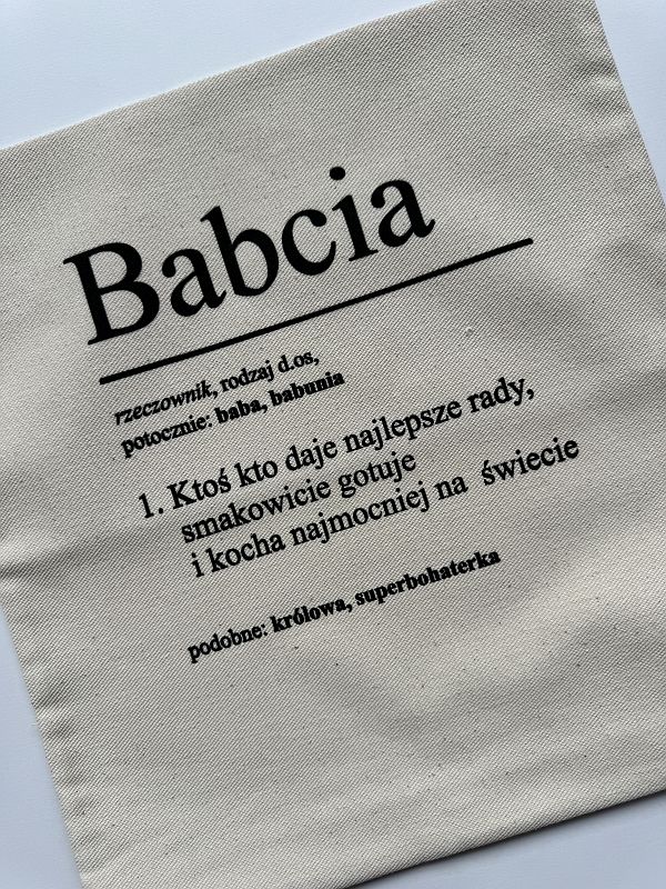 Poszewka definicja Babcia