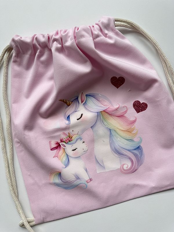Różowy worek jednorożce