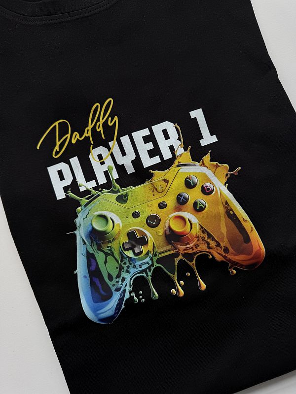 Koszulka czarna męska player 1 rozmiar XL