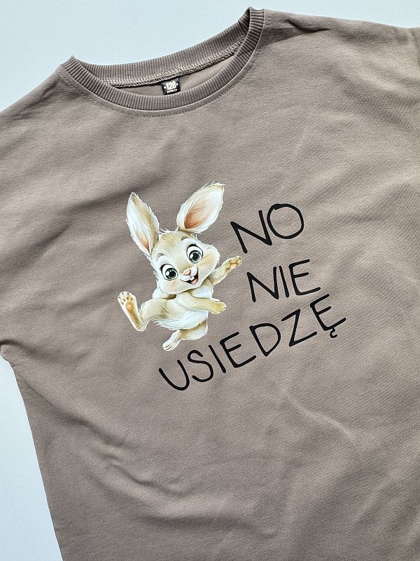 Koszulka kawowa z krótkim rękawem no nie usiedze rozmiar 128