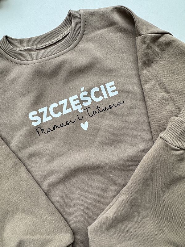 Kawowy komplet szczęście mamusi i tatusia rozmiar 122