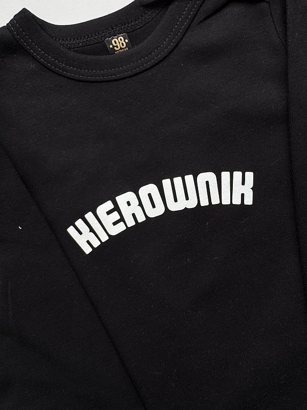 Body czarne z długim rękawem kierownik rozmiar 98