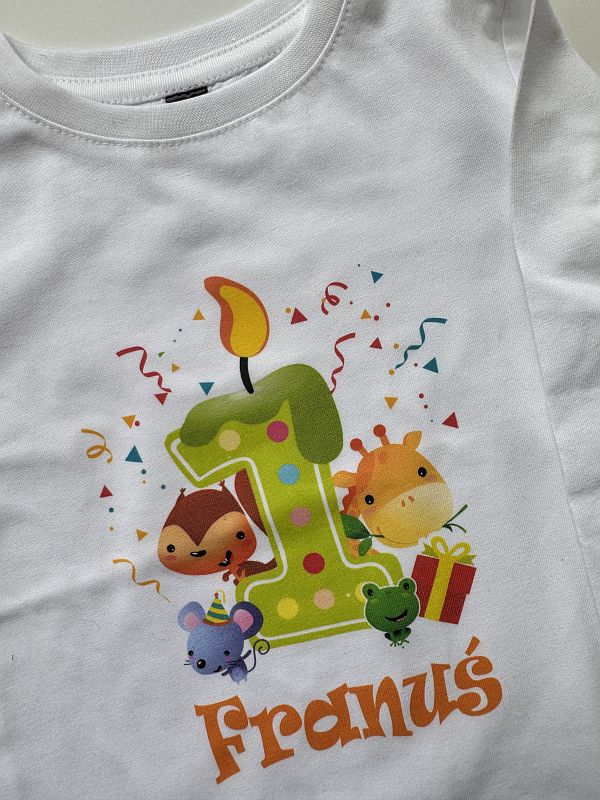 Koszulka biała z długim rękawem Franuś z 1 rozmiar 92