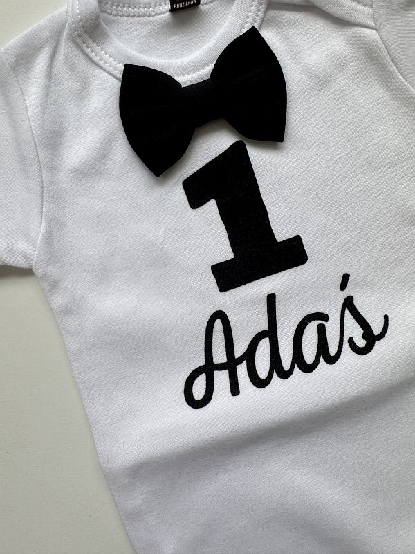 Body białe z krótkim rękawem Adaś z 1 rozmiar 92