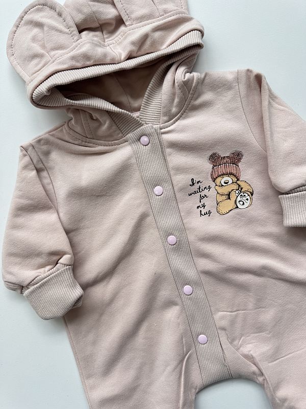 Różowy kombinezon z misiem rozmiar 56