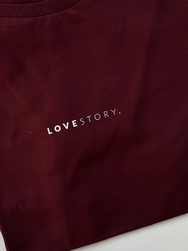 Koszulka damska bordowa love story rozmiar M