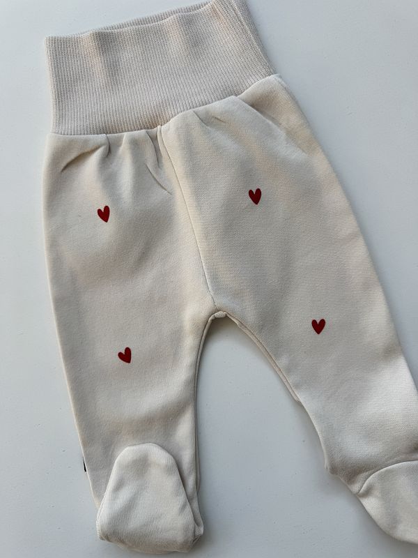 Półśpiochy beżowe w serduszka rozmiar 62