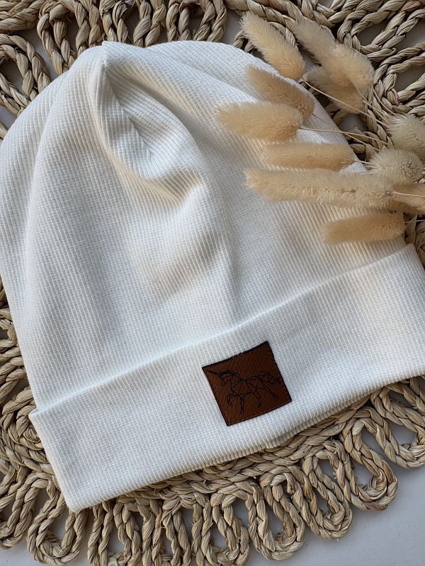 Czapka ecru jednorożec rozmiar 18M-4Y