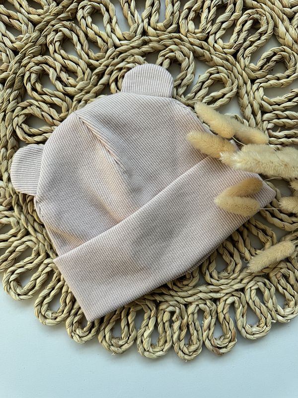 Czapka pudrowy róż rozmiar 0M-18M