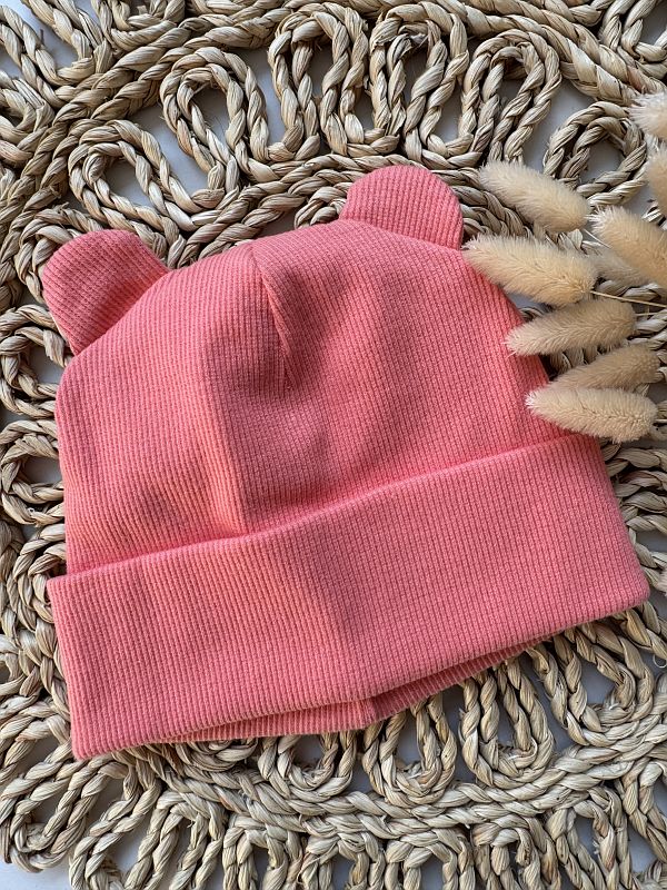 Czapka koralowa rozmiar 0M-18M