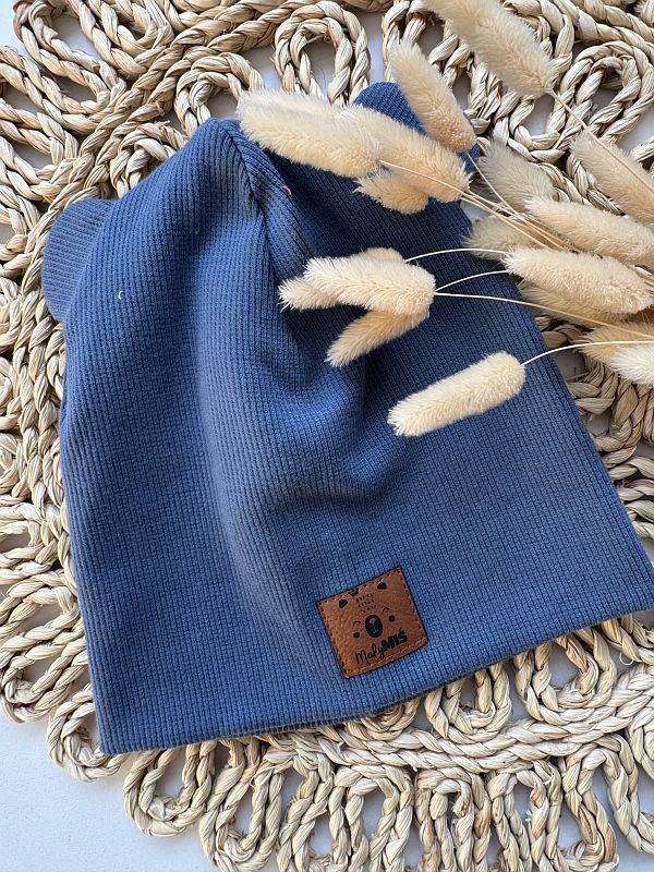 Czapka niebieska mały miś rozmiar 0M-18M