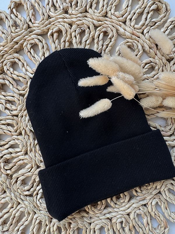 Czapka czarna rozmiar 0M-18M