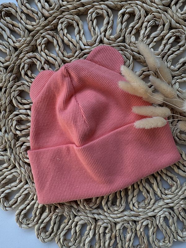 Czapka koralowa rozmiar 0M-18M