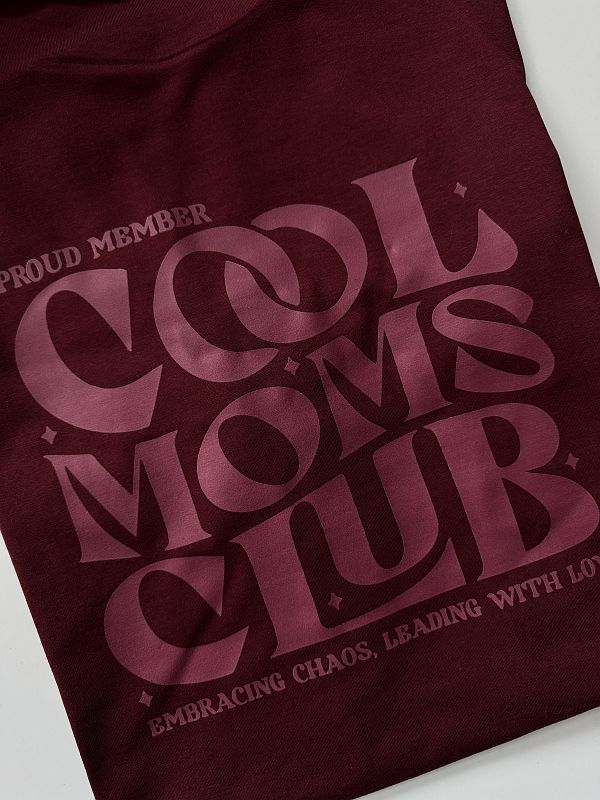 Koszulka damska bordowa cool moms club rozmiar L