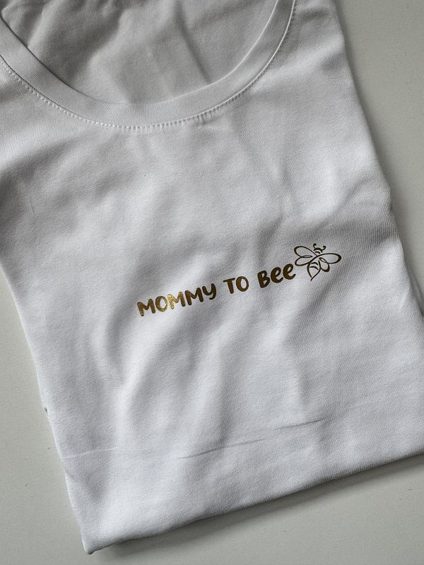 Koszulka damska ciążowa biała mommy to bee rozmiar M