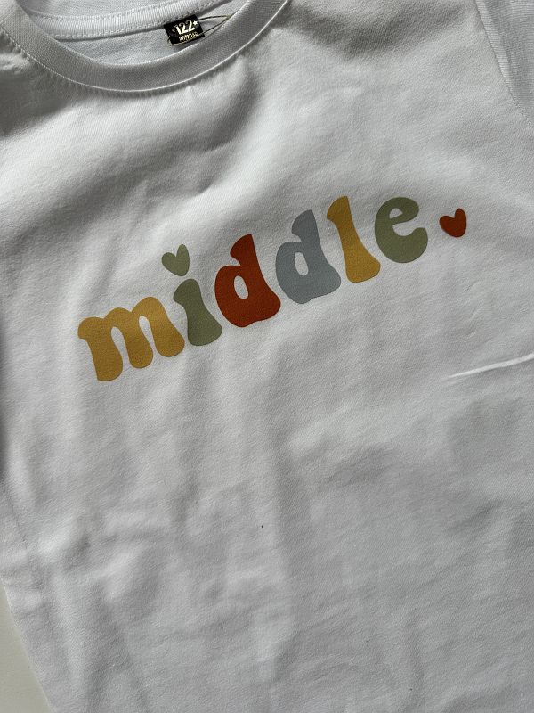 Koszulka biała z krótkim rękawem middle rozmiar 122