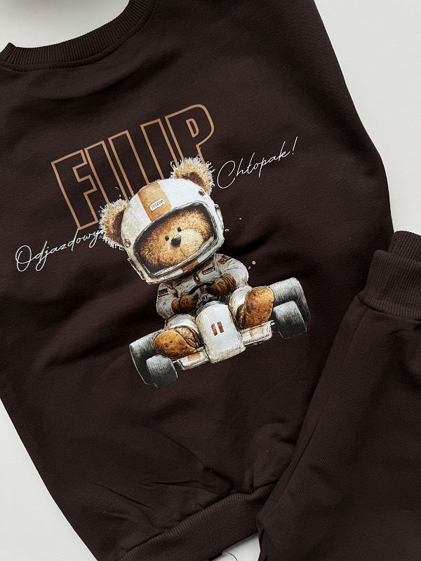 Czekoladowy komplet Filip odjazdowy chłopak rozmiar 104