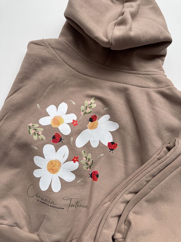 Kawowy komplet biedroneczki rozmiar 104