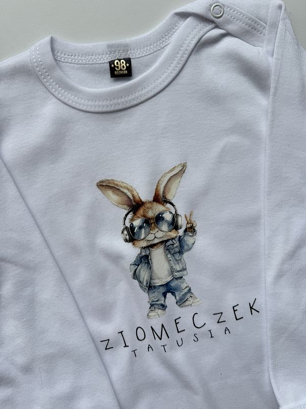 Body białe z długim rękawem ziomeczek tatusia rozmiar 98