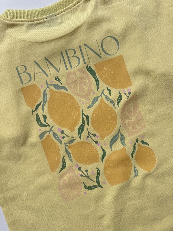 Koszulka żółta z krótkim rękawem bambino cytryny rozmiar 98