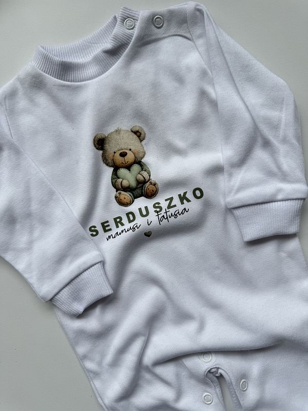 Pajac bez stópek serduszko mamusi i tatusia rozmiar 56