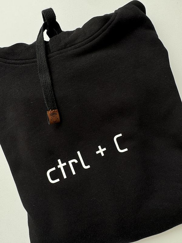 Bluza czarna meska z kapturem ctrl c rozmiar XL