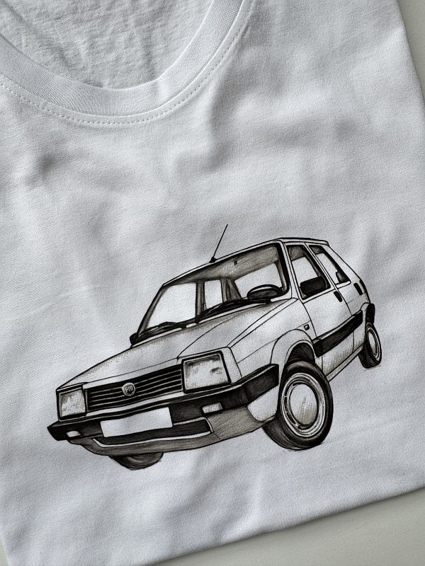 Koszulka biała męska auto rozmiar M