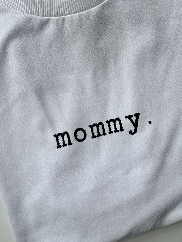 Koszulka biała damska mommy rozmiar oversize