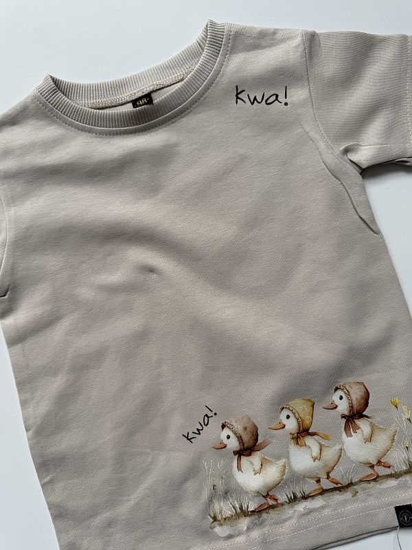 Koszulka beżowa z krótkim rękawem kwa kwa kwa rozmiar 98