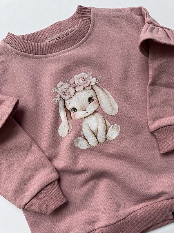 Bluza różowa słodki króliczek rozmiar 74