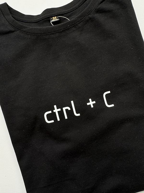 Koszulka czarna męska ctrl c rozmiar M