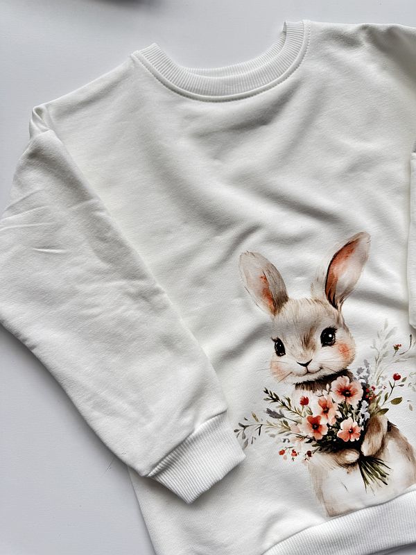Bluza ecru królik rozmiar 104