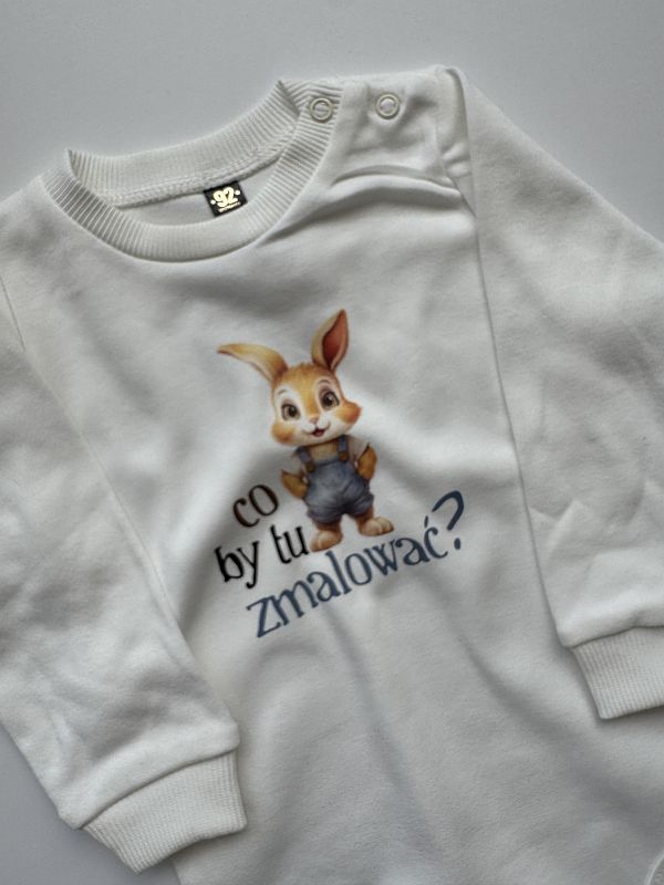 Body ecru z długim rękawem co by tu zmalować rozmiar 92