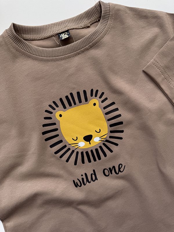 Koszulka kawowa z krótkim rękawem wild one rozmiar 92